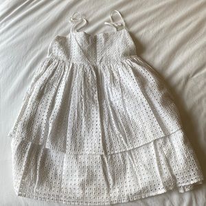 Urban Outfitters Layered White Babydoll Eyelet Dress